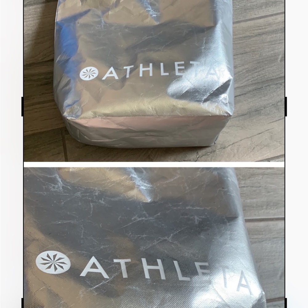 Athleta Metallic Silver Tote